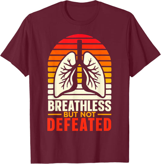 Collapsed Lung Survivor Lung Disease Pneumothorax T-Shirt - T-Shirt | Maroon