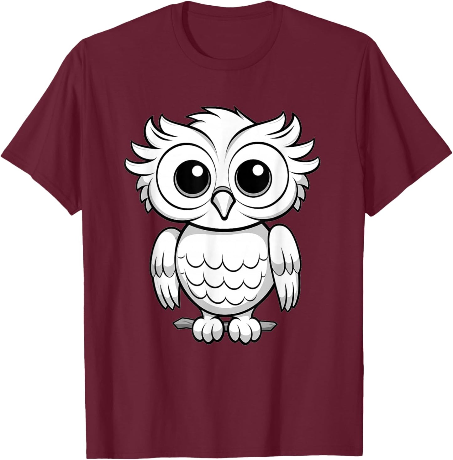 Kids Owl T-Shirt - T-Shirt | Maroon
