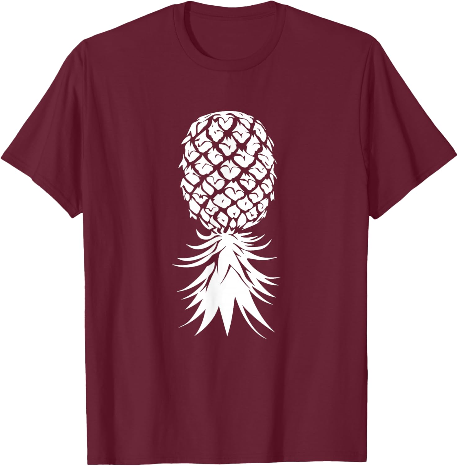 Upside Down Pineapple T-Shirt - T-Shirt | Maroon