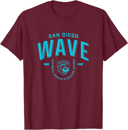 NWSL - San Diego Wave Industrial T-Shirt - T-Shirt | Maroon