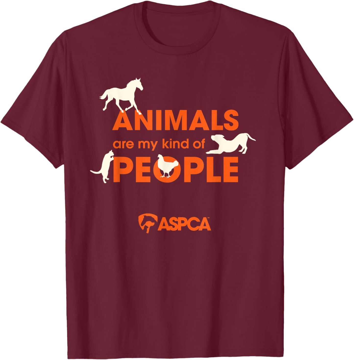 Animals are My Kind of People T-Shirt - T-Shirt | Maroon