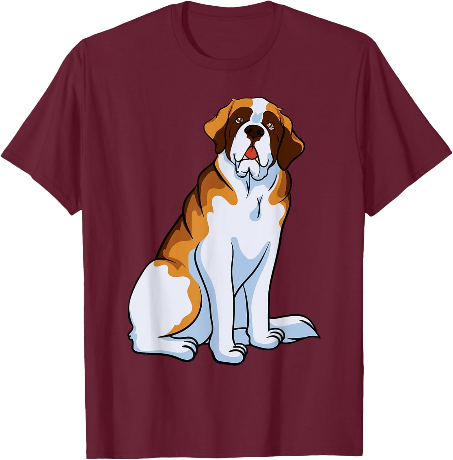 Saint Bernard Owner Breeder Fur Parent Barry Dog Lover Men Women Kids T-Shirt - T-Shirt | Maroon