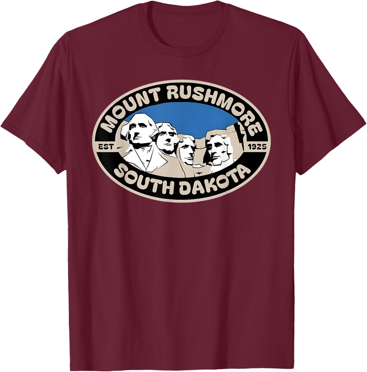 Mount Rushmore South Dakota Souvenir mt Rushmore T-Shirt - T-Shirt | Maroon