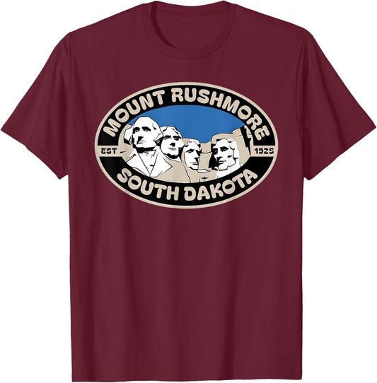 Mount Rushmore South Dakota Souvenir mt Rushmore T-Shirt - T-Shirt | Maroon