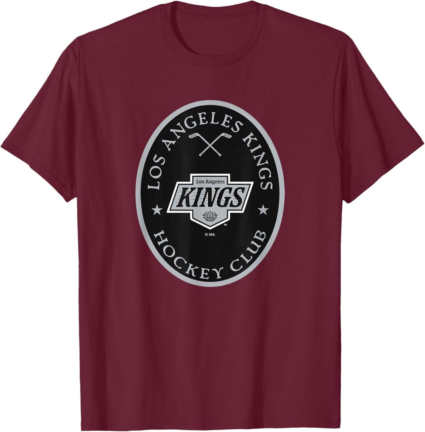 Los Angeles Kings Iconic Dark Heather Officially Licensed T-Shirt - T-Shirt | Maroon