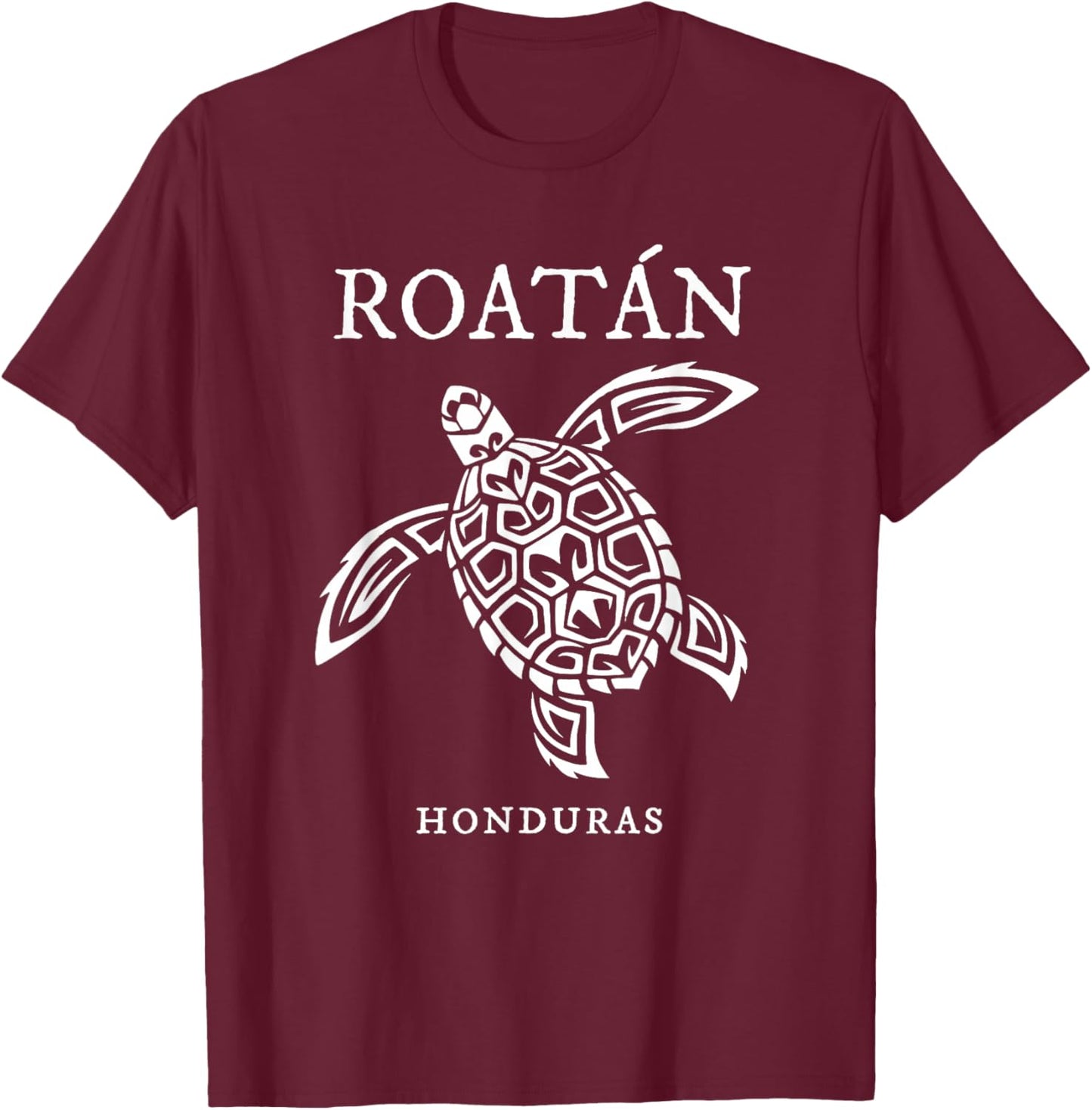 Vintage Roatan Honduras Sea Turtle Vacation Souvenir T-Shirt - T-Shirt | Maroon