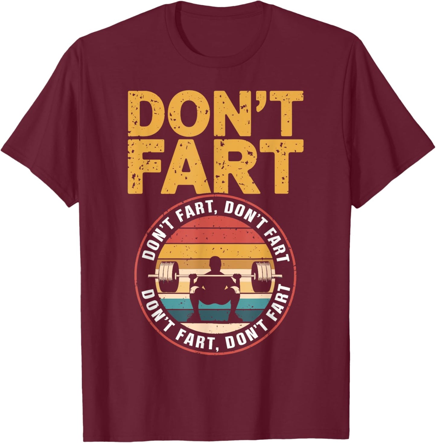 Lift Loud, Stay Strong Adult Retro Humorous Fitness - Black, Small, Short Sleeve T-Shirt - T-Shirt | Maroon