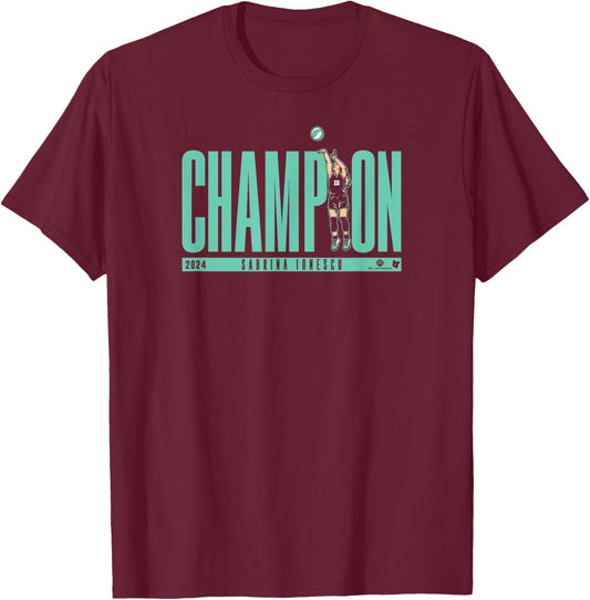 Sabrina Ionescu Champion - New York Basketball T-Shirt - T-Shirt | Maroon