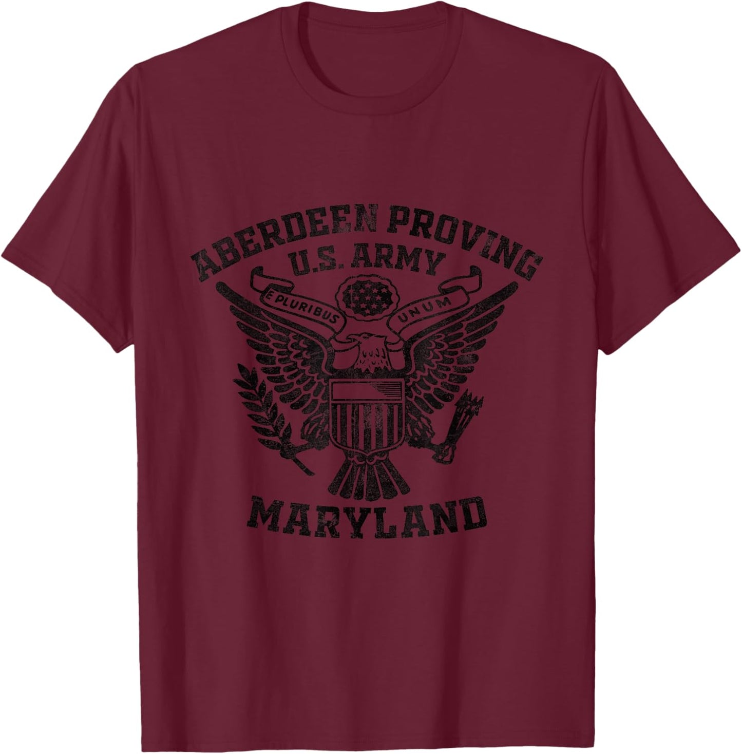 Aberdeen Proving Ground US Military Base Maryland MD Veteran T-Shirt - T-Shirt | Maroon