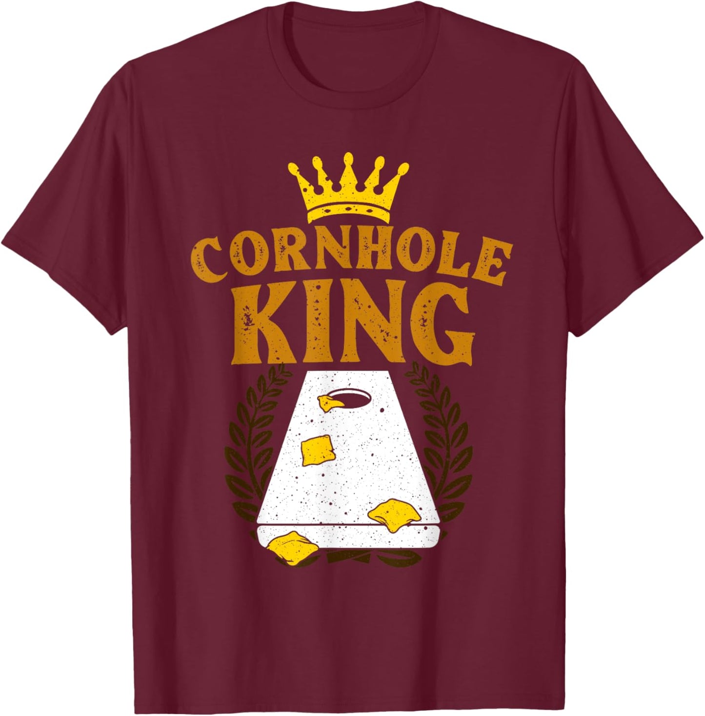 Cool Cornhole Art Dad Boys Corn Hole Player Cornhole T-Shirt - T-Shirt | Maroon