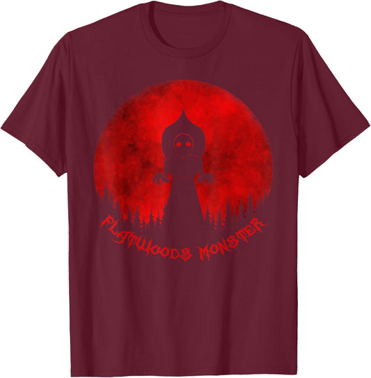 Cryptid Flatwoods Monster Moon Women Kids! Folklore T-Shirt - T-Shirt | Maroon
