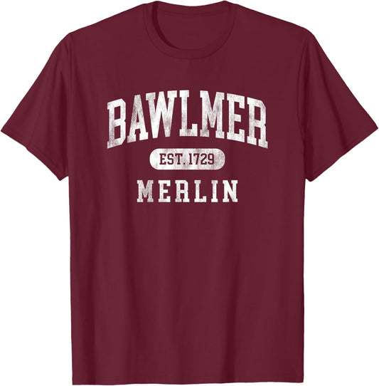 Bawlmer Merlin Charm City Funny Baltimore MD Slang Souvenir T-Shirt - T-Shirt | Maroon