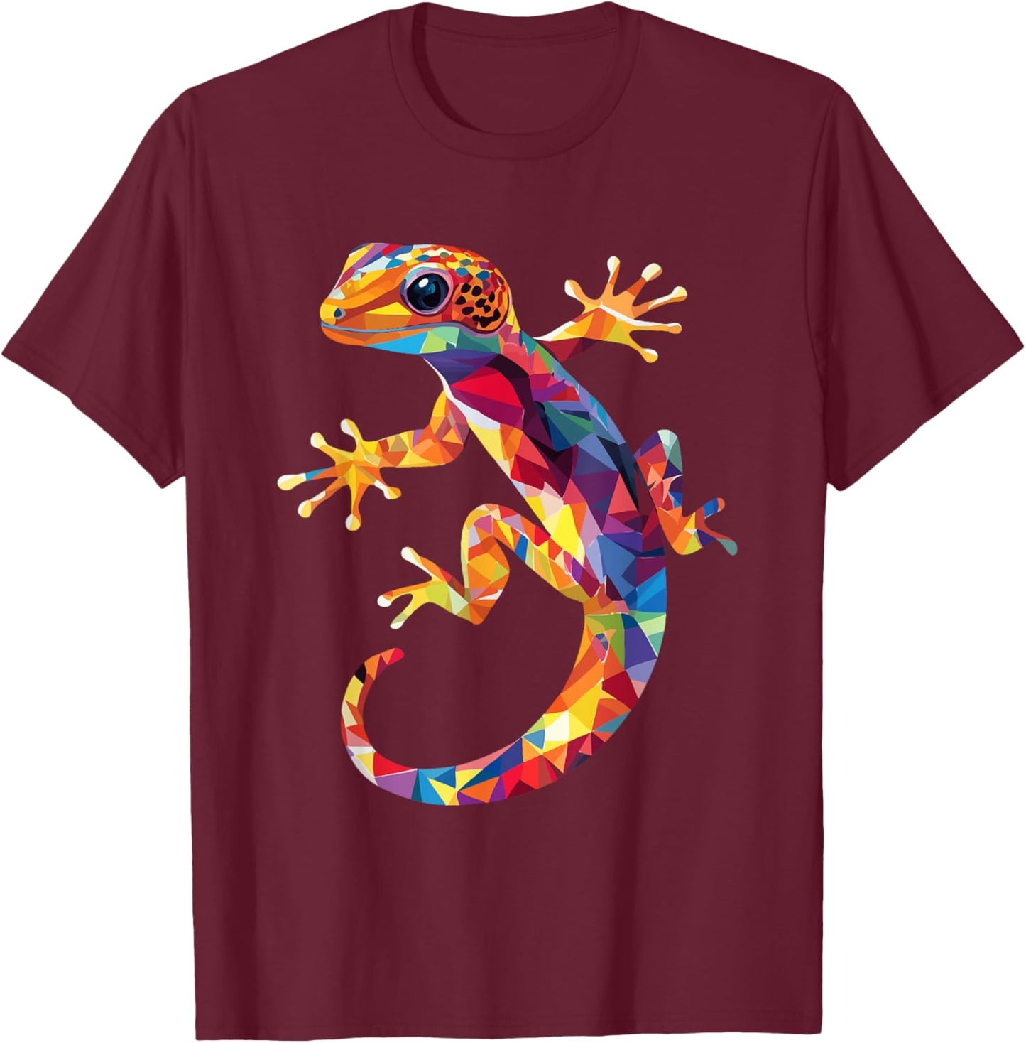 Leopard Gecko Color Pop Art Gecko Lovers T-Shirt - T-Shirt | Maroon