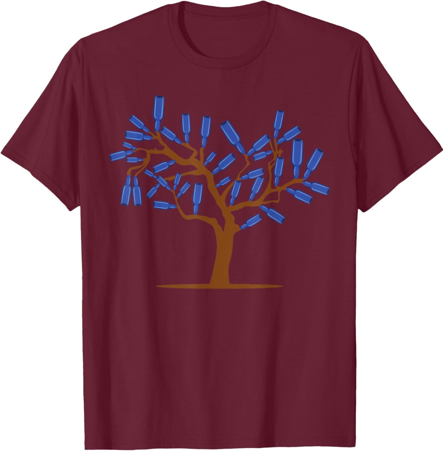 Blue Bottle Tree Gullah Catch Evil Spirits T-Shirt - T-Shirt | Maroon