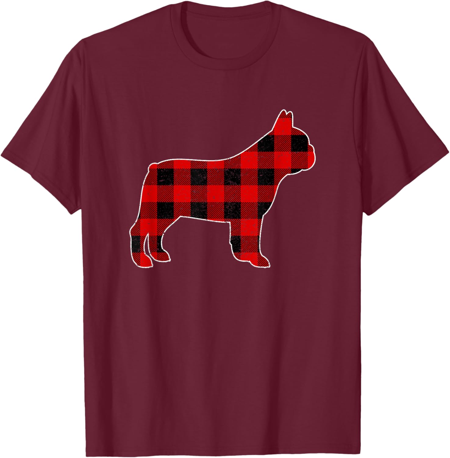 Christmas French bulldog Pajama Pj, Christmas Dog Buffalo Women Kids T-Shirt - T-Shirt | Maroon
