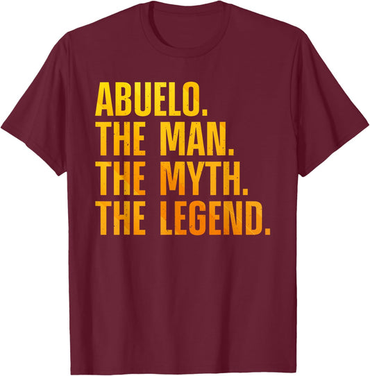 Abuelo Design For Grandpa Grandfather From Grandkids Abuelo T-Shirt - T-Shirt | Maroon