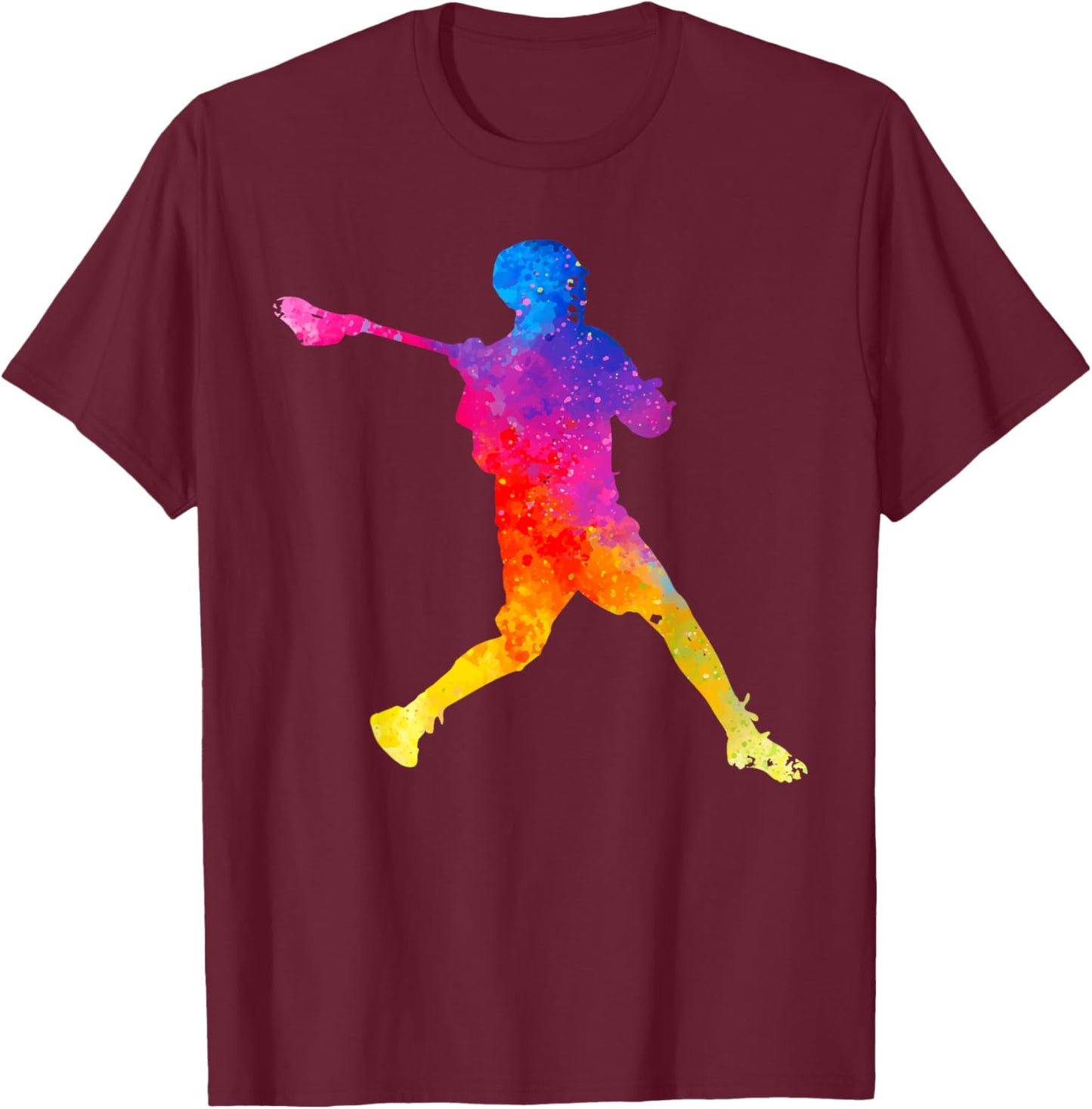 Lacrosse Player Kids Boys Youth T-Shirt - T-Shirt | Maroon