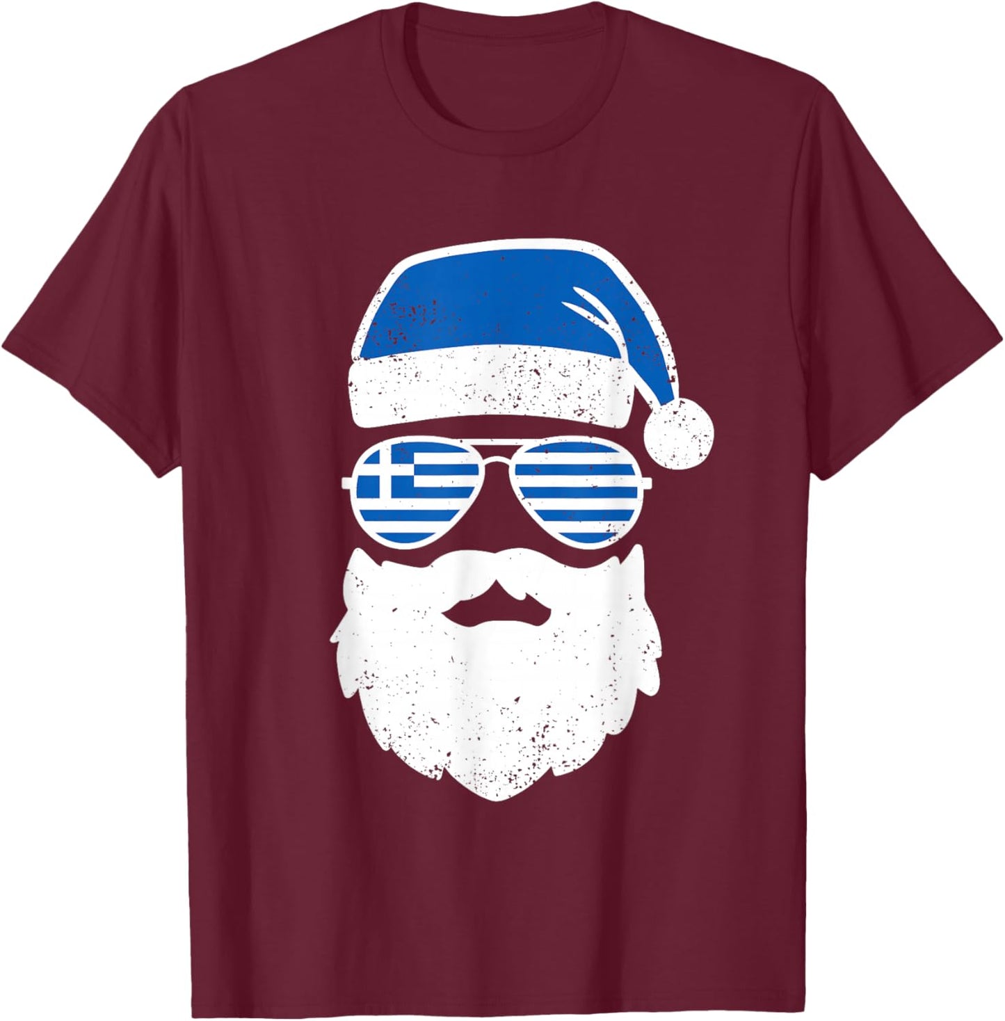 Funny Greek Christmas Pajama Funny Greek Matching Family T-Shirt - T-Shirt | Maroon