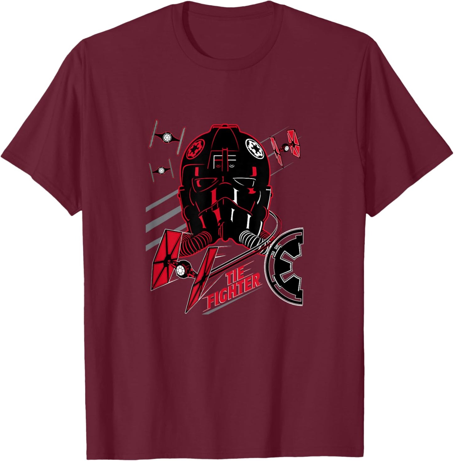 Star Wars Imperial TIE Fighter Pilot T-Shirt - T-Shirt | Maroon