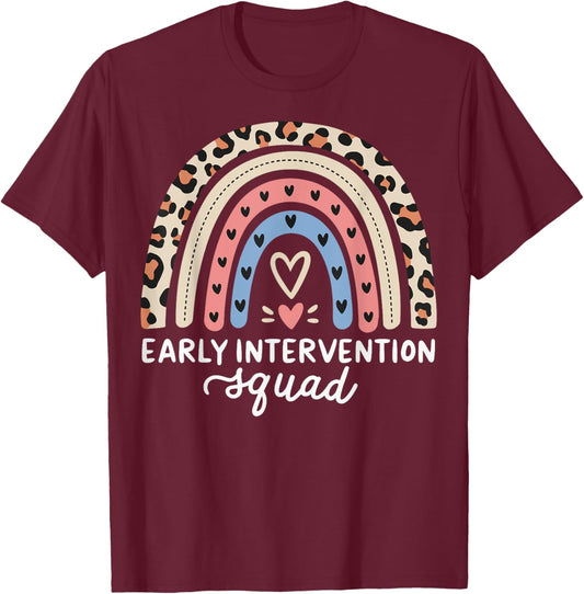 Early Intervention Squad Behavioral Intervention T-Shirt - T-Shirt | Maroon