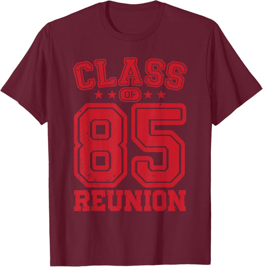 Class of 1985 Reunion Alumni Senior 85 Anniversary College T-Shirt - T-Shirt | Maroon