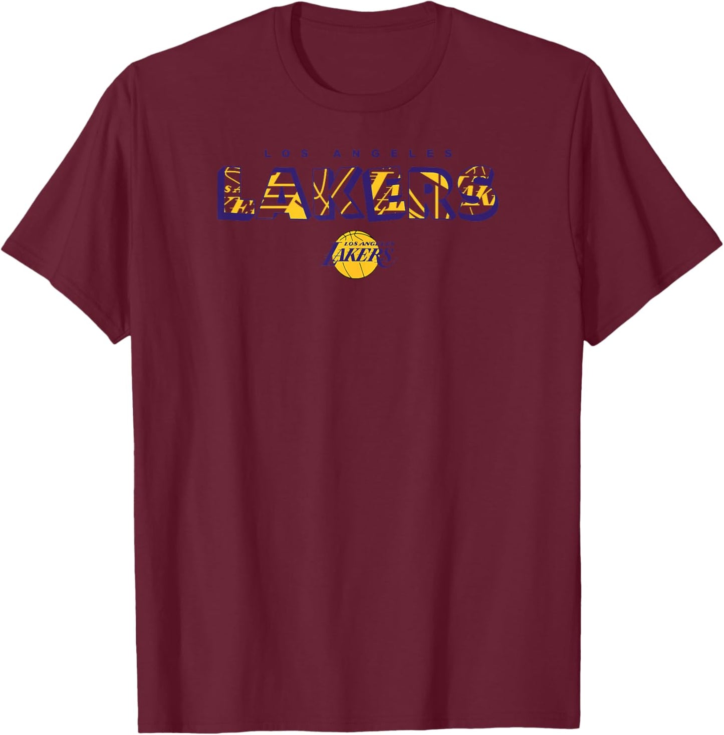 NBA - Los Angeles Lakers Logo Knockout White T-Shirt - T-Shirt | Maroon