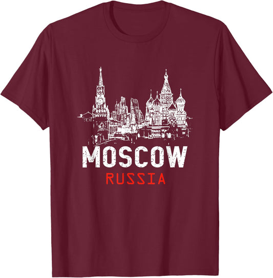 Moscow Russia T-Shirt - T-Shirt | Maroon