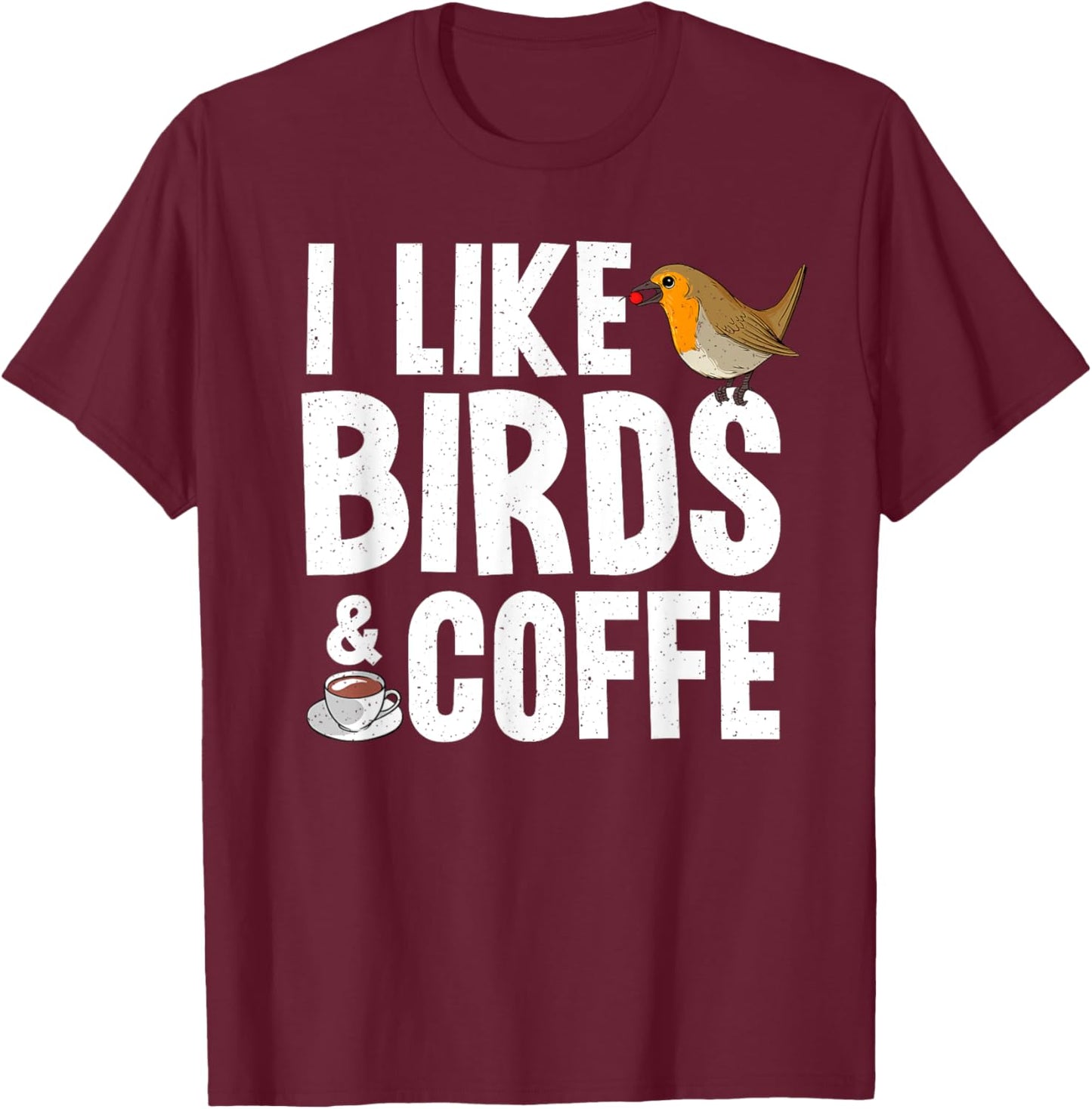 Best Bird Art Women Birding Nerd Birder Bird Watcher T-Shirt - T-Shirt | Maroon