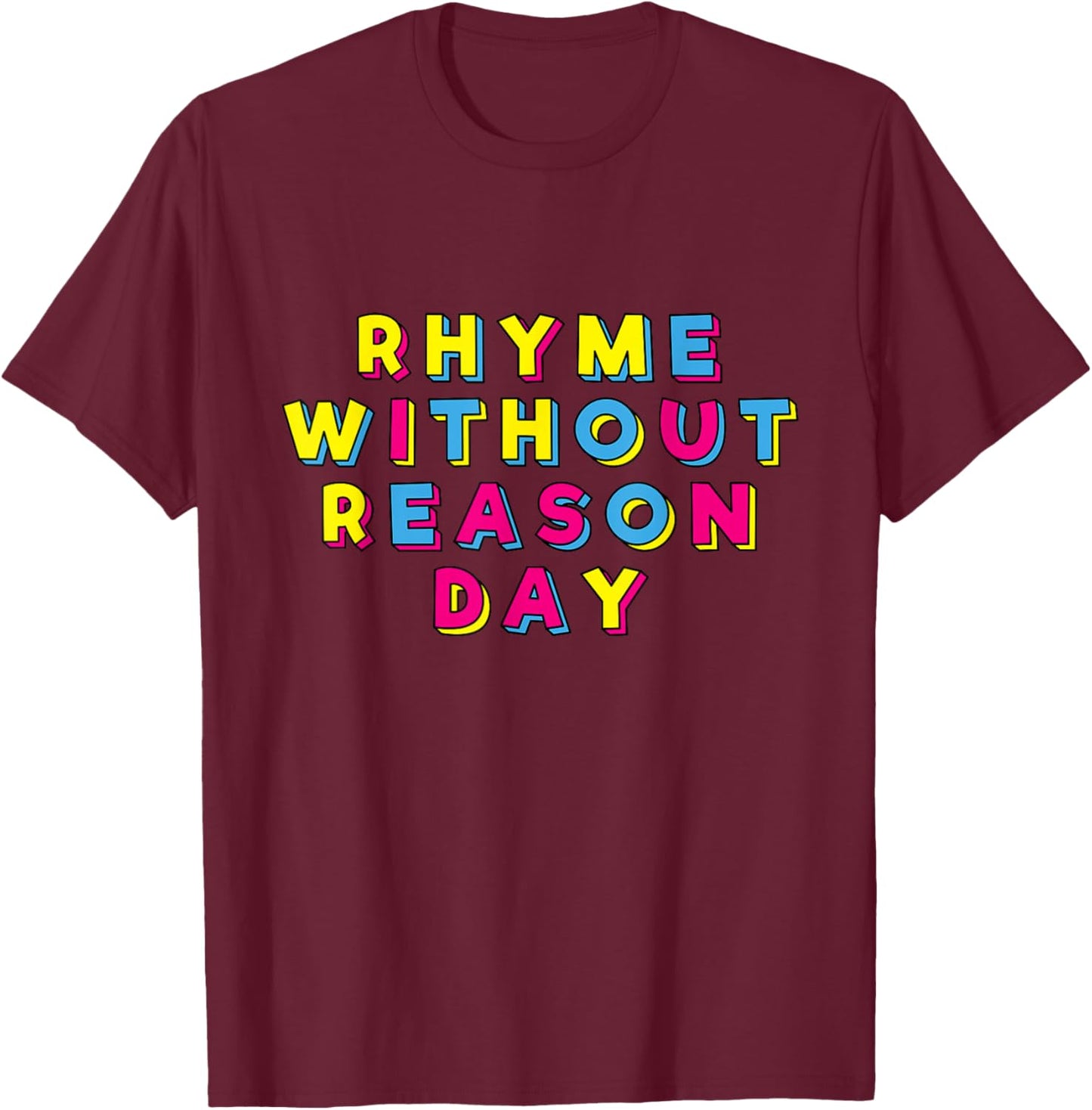 Child Classic Fit Black Polyester 100% Small Round Collar Short Sleeve Printed T-Shirt - T-Shirt | Maroon