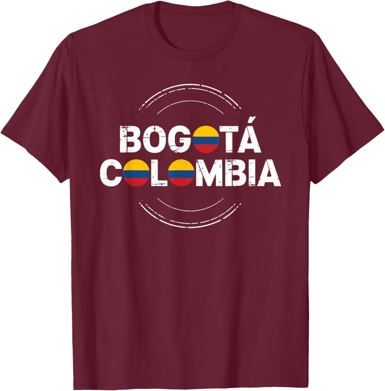 Bogotá Colombia Flag Proud Colombian Souvenir Colombia Flag T-Shirt - T-Shirt | Maroon