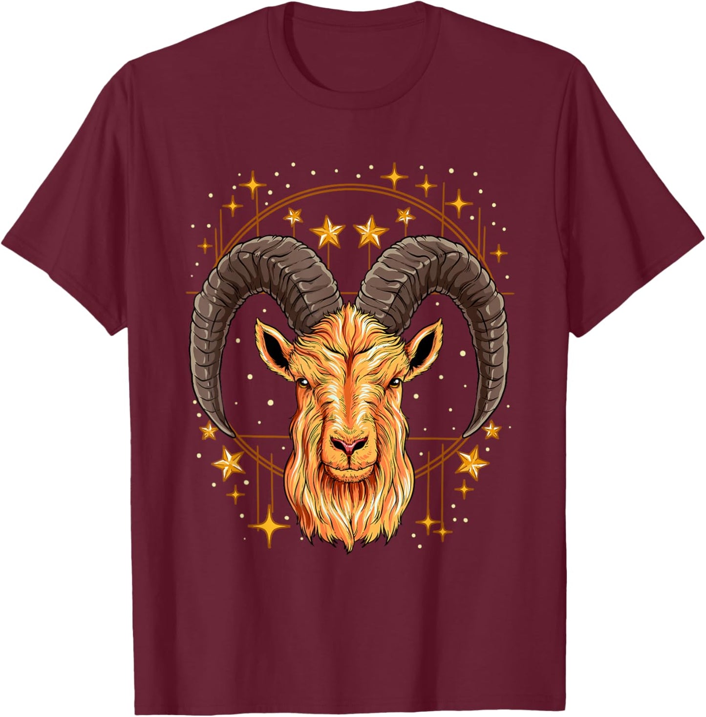 Capricorn Zodiac Sign T-Shirt - T-Shirt | Maroon