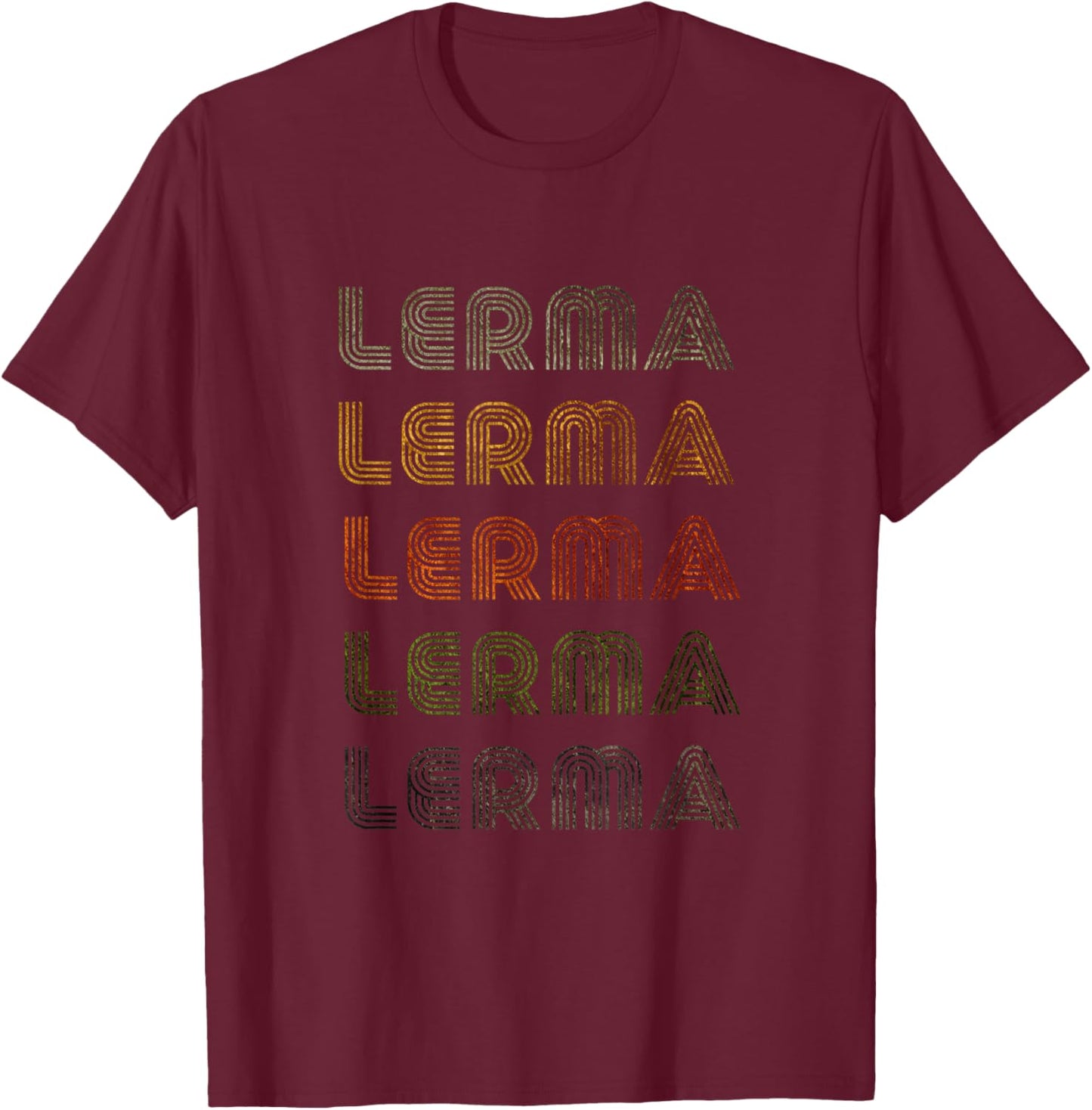 Love Heart Lerma Grunge Vintage Style Black Lerma T-Shirt - T-Shirt | Maroon