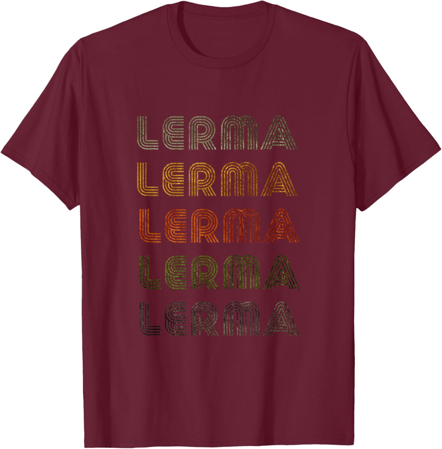 Love Heart Lerma Grunge Vintage Style Black Lerma T-Shirt - T-Shirt | Maroon