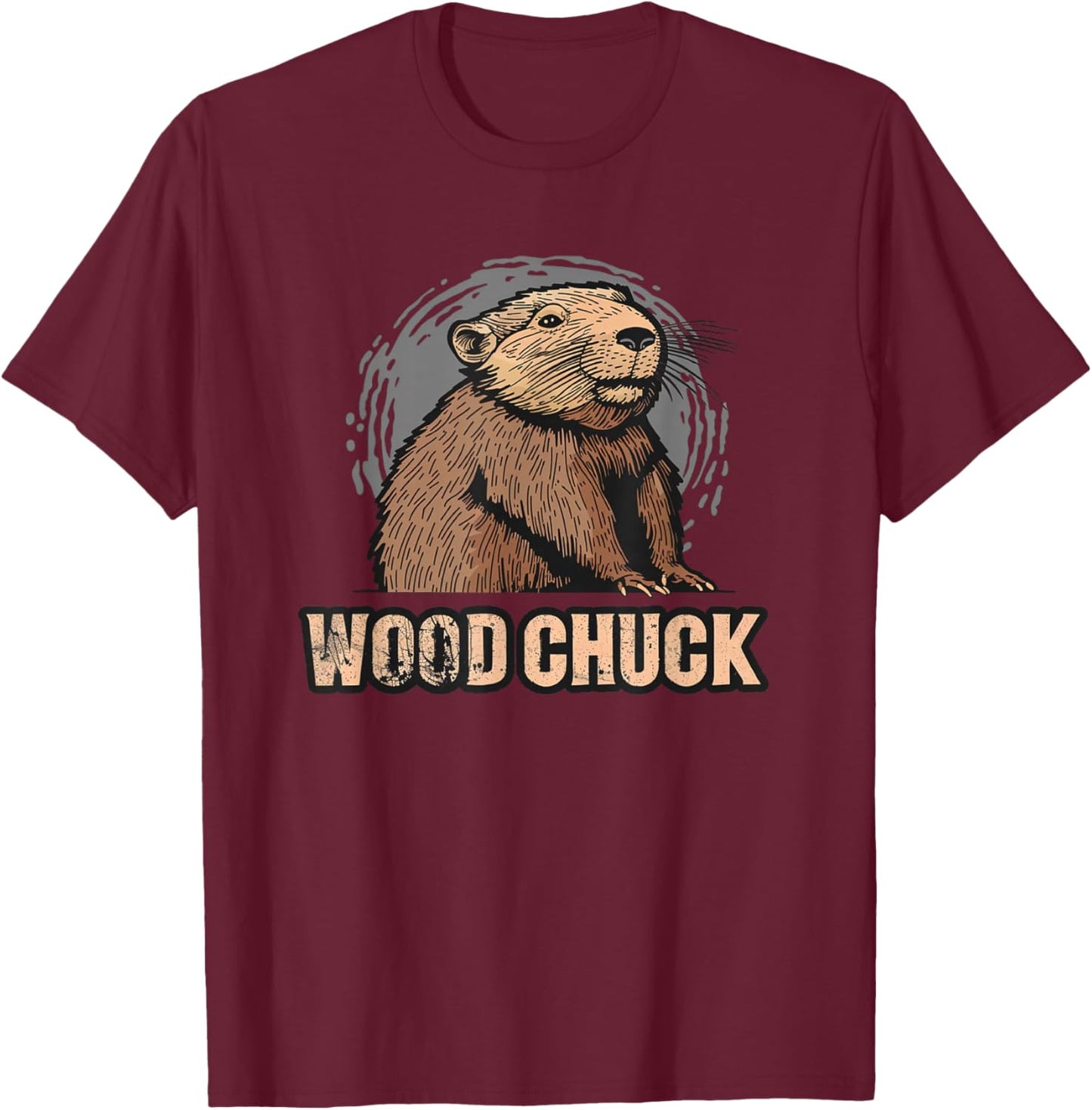 Pretty Woodchuck Costume for Funny Boys and Girls T-Shirt - T-Shirt | Maroon