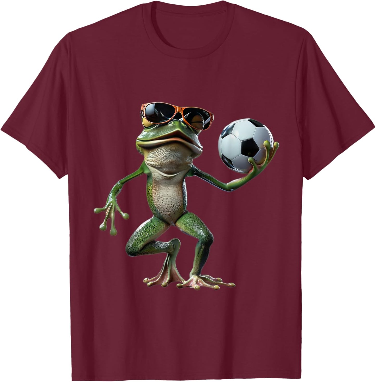 Frog Soccer T-Shirt - T-Shirt | Maroon