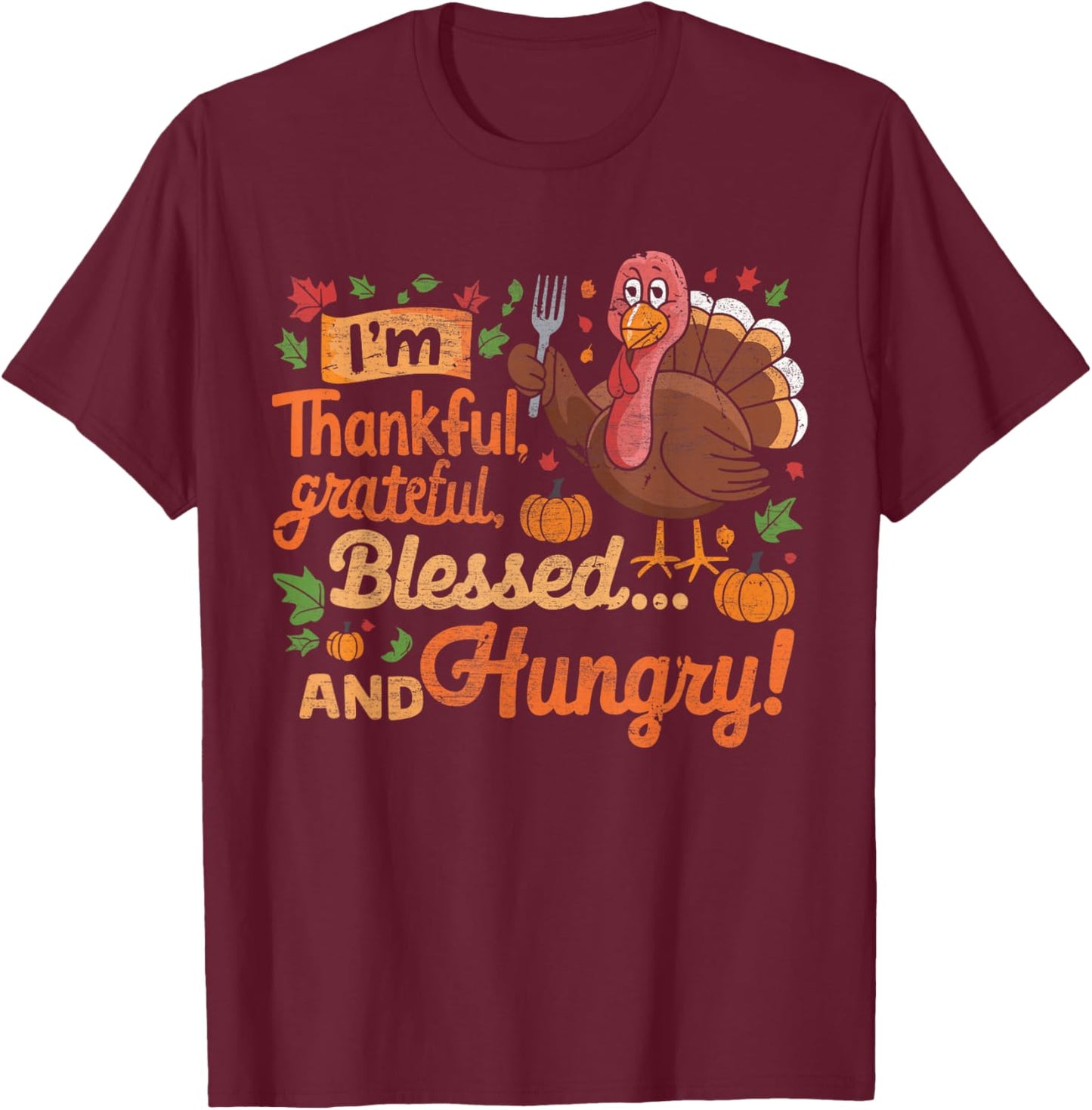 Thanksgiving Shirt For Thankful Boys Kids Toddler Turkey Day T-Shirt - T-Shirt | Maroon