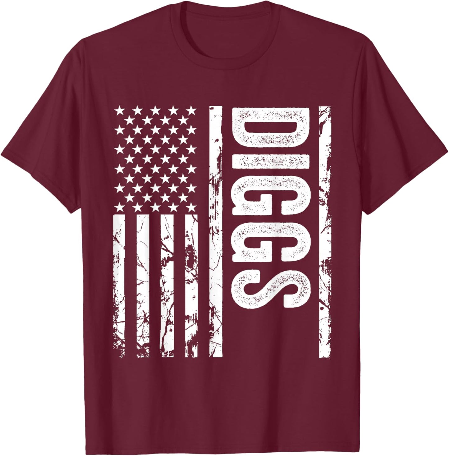Diggs Last Name Funny Surname Team Diggs Family Reunion T-Shirt - T-Shirt | Maroon