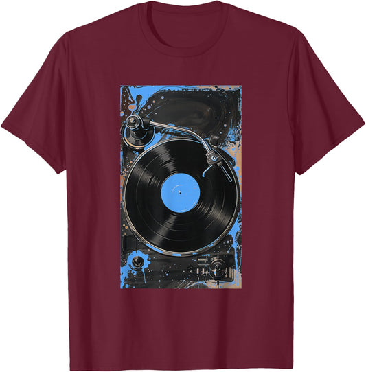 Blue For The Record Blue Color Graphic T-Shirt - T-Shirt | Maroon