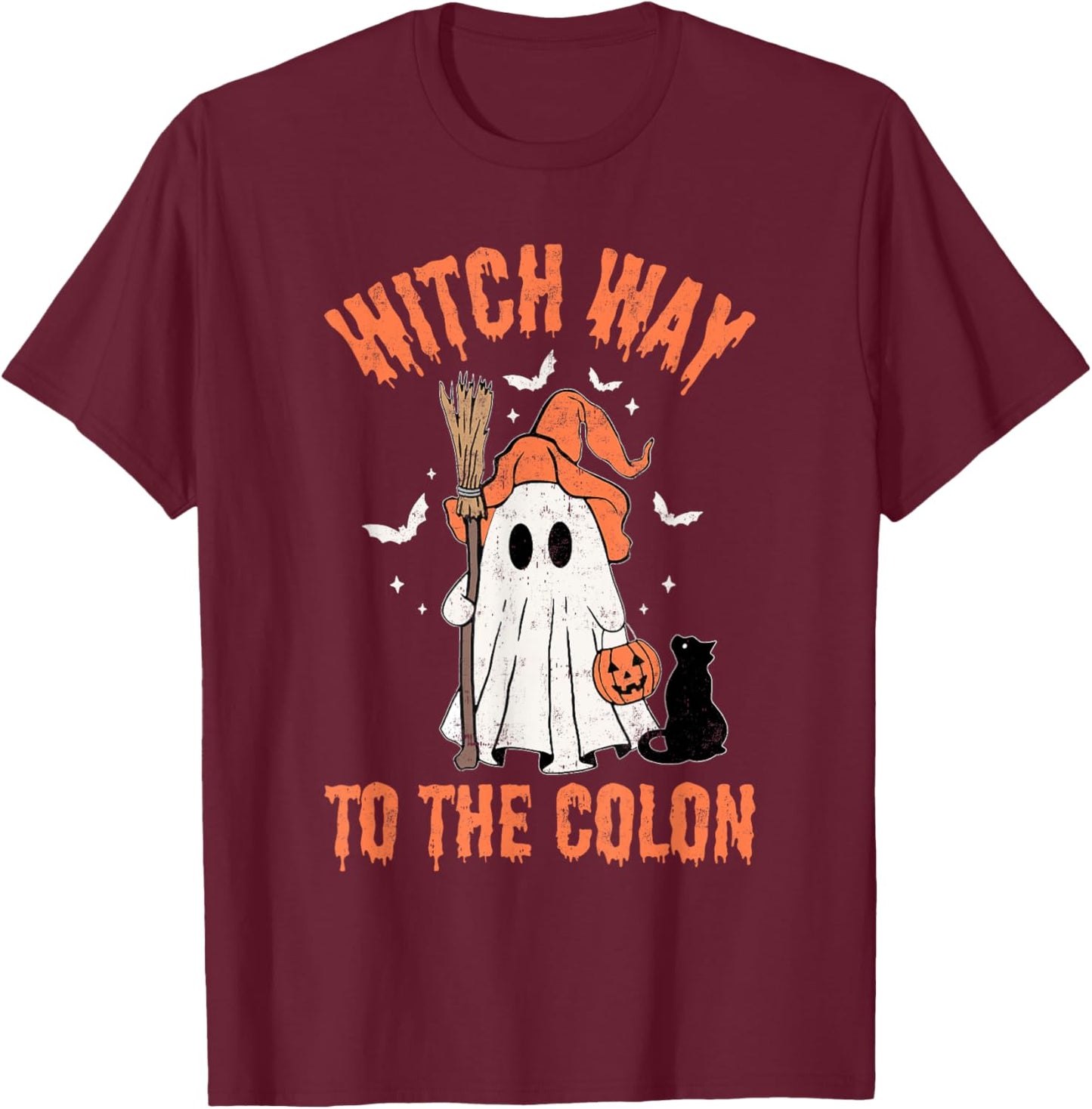 Endo Nurse Halloween Gastrointestinal Nurse Spooky GI T Cute T-Shirt - T-Shirt | Maroon