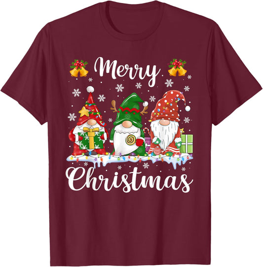 Gnomes Xmas Shirts Merry Christmas Men Women Kids T-Shirt - T-Shirt | Maroon