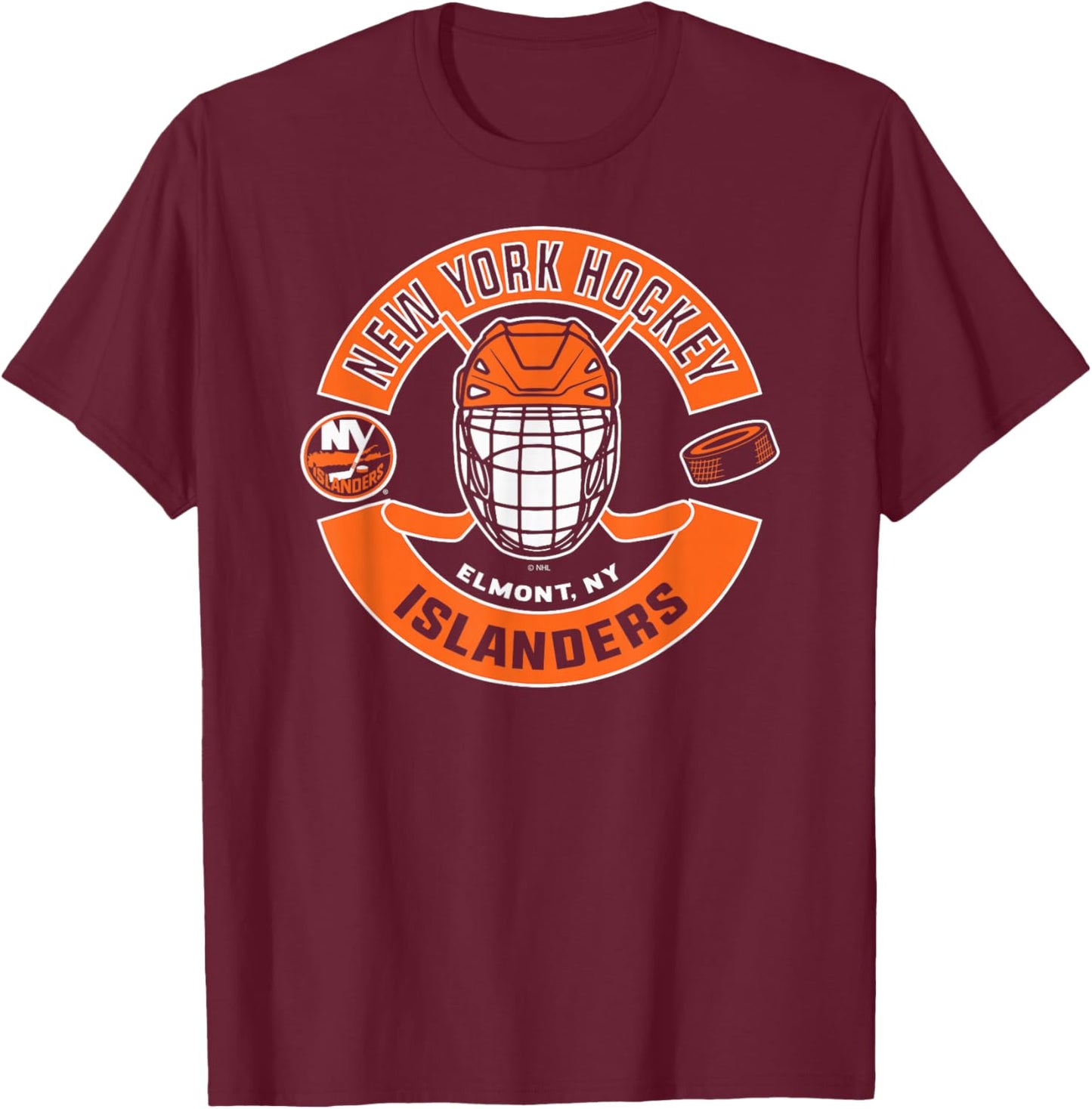 New York Islanders Mask Blue Officially Licensed T-Shirt - T-Shirt | Maroon
