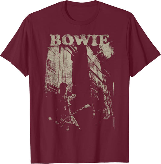 David Bowie - Stacks T-Shirt - T-Shirt | Maroon
