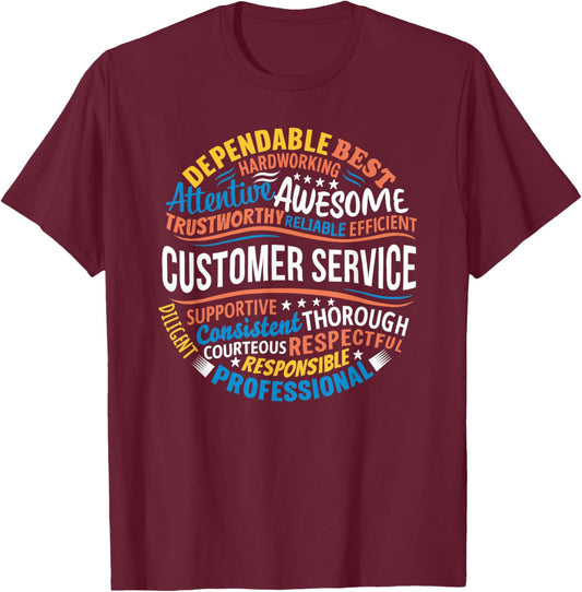 Customer Service Shirts Appreciation Customer Service Week T-Shirt - T-Shirt | Maroon