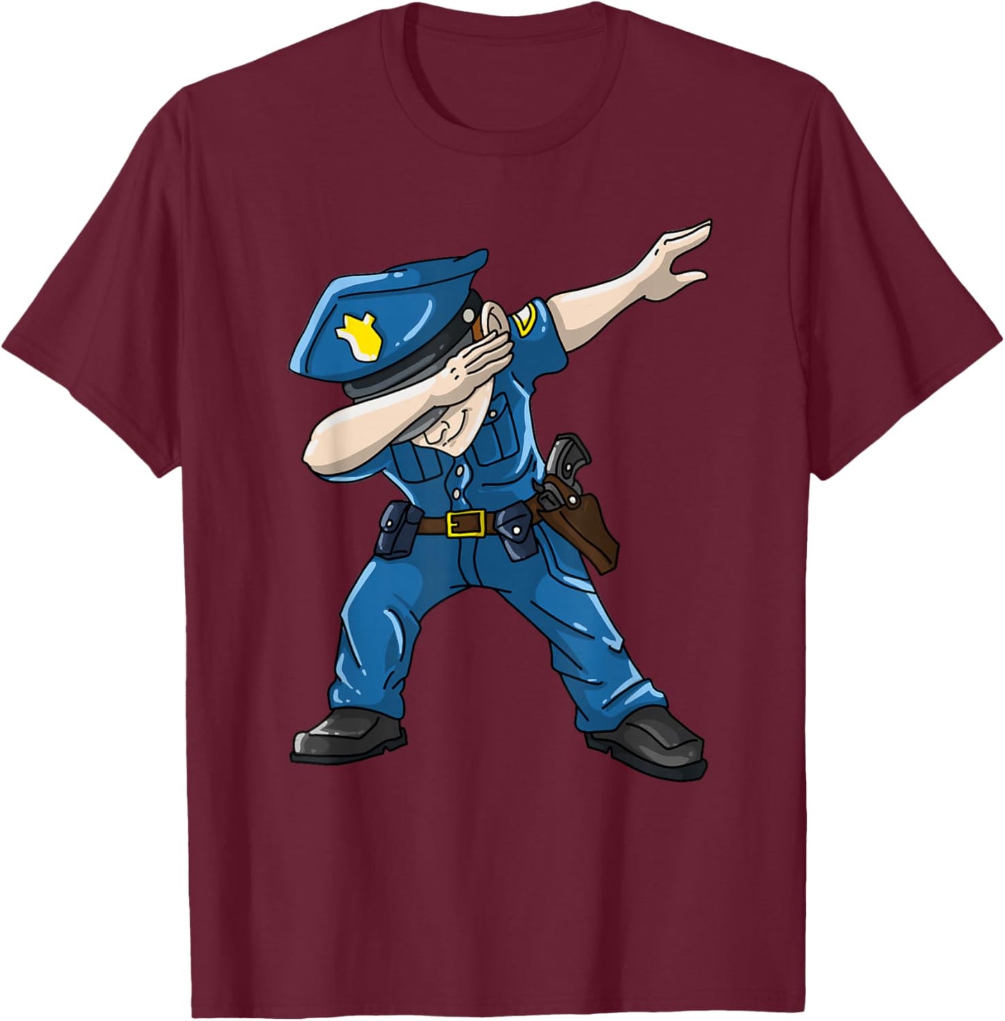 Cool Police Officer Design For Boys Kids Toddler Cop Police T-Shirt - T-Shirt | Maroon
