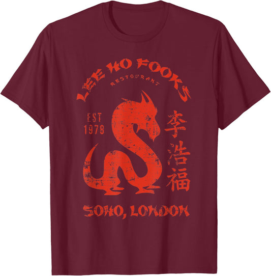 Vintage Lee Ho Fooks Chinese Restaurant Retro T-Shirt - T-Shirt | Maroon