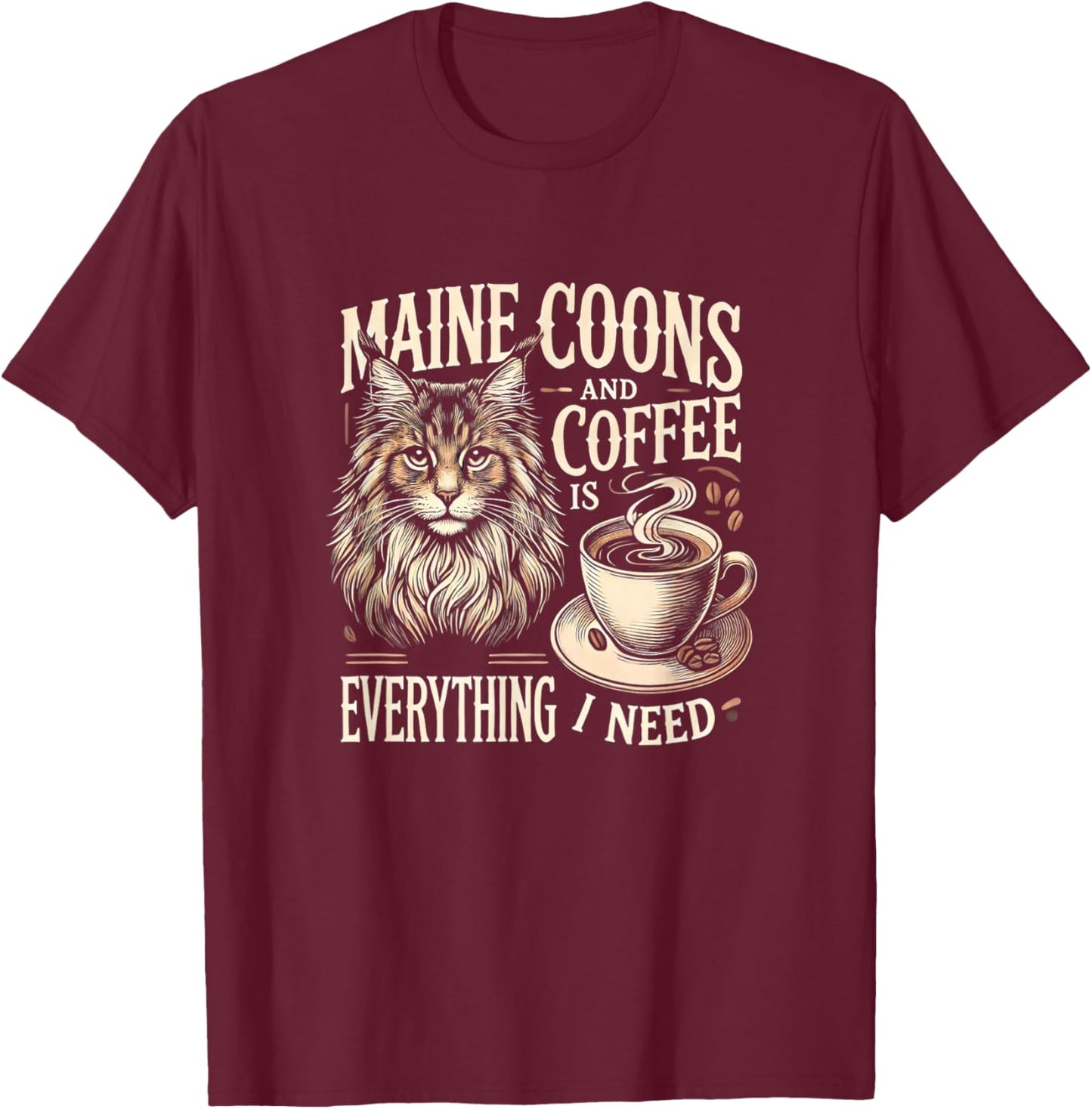 Maine Coon Lover Maine Coon Cat Maine Coons Women T-Shirt - T-Shirt | Maroon