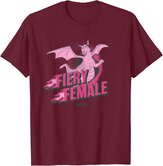 Shrek Dragon Fiery Female T-Shirt - T-Shirt | Maroon
