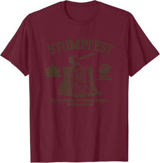 Vintage Funny Stumpfest 2024 2025 Brisbane Get Sweaty T-Shirt - T-Shirt | Maroon