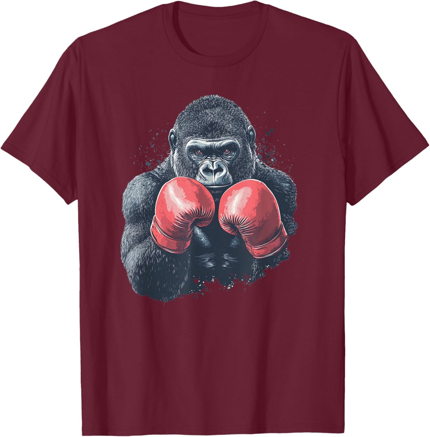 Gorilla in Boxing Gloves - Boxing Training T-Shirt - T-Shirt | Maroon