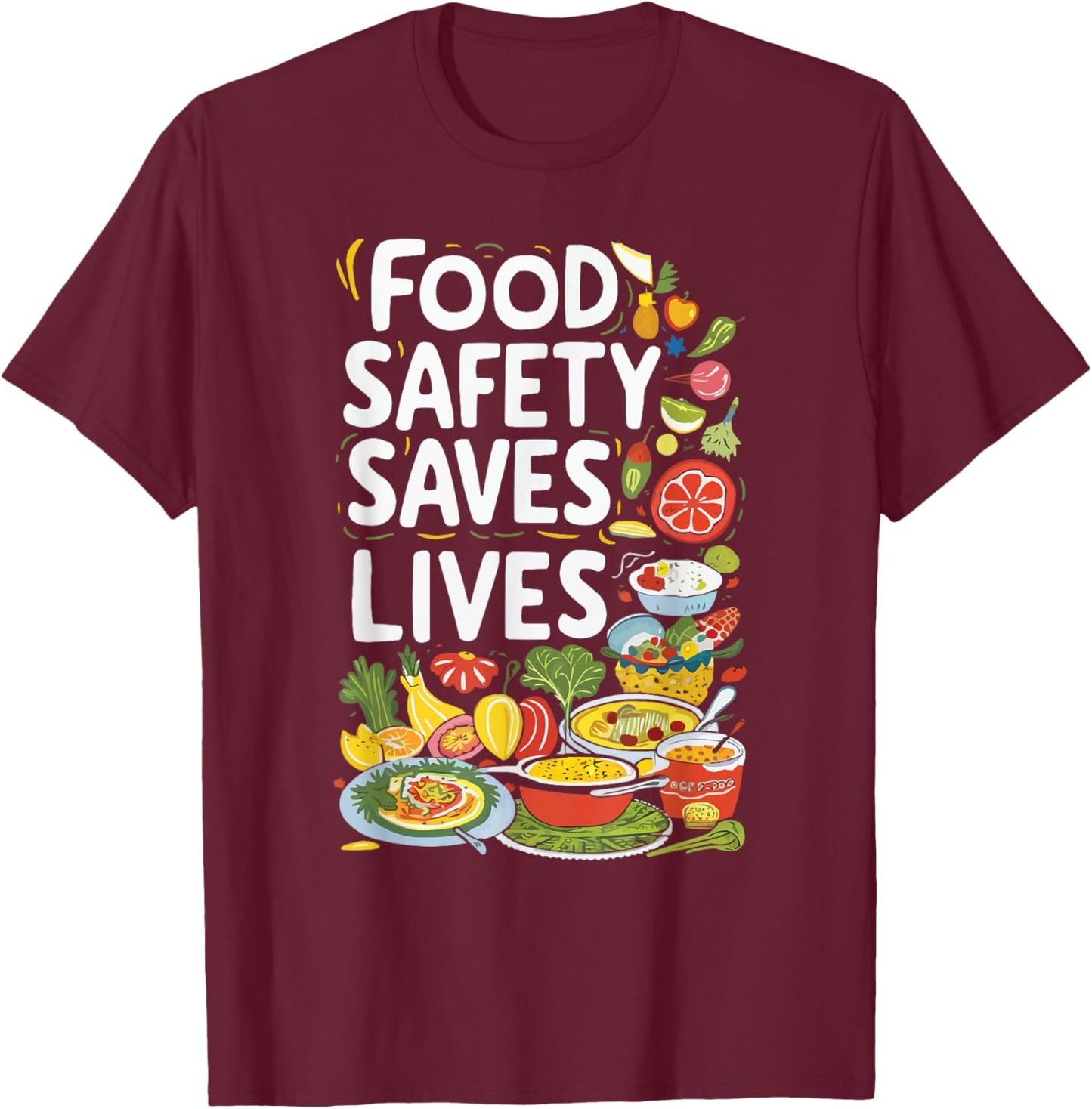 Food Safety Manager Proper Hygiene Job Profession T-Shirt - T-Shirt | Maroon